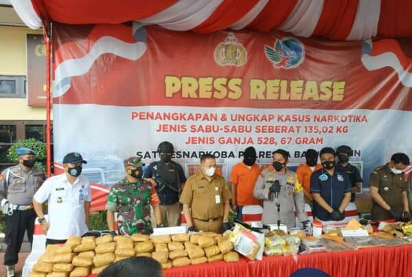 Press Release Penangkapan & ungkap Kasus Narkotika