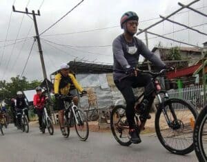 Gowes Bersama Kepala BNN Provinsi Kalsel dalam rangka Sehat,Bahagia,Bebas Narkoba