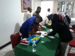 Tes Urine di kantor Satuan Polisi Pamong Praja dan Pemadam Kebakaran